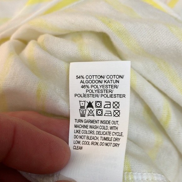 Lucky Brand Unique Yellow Striped Tee with Tie NWTs - Picture 8 of 10